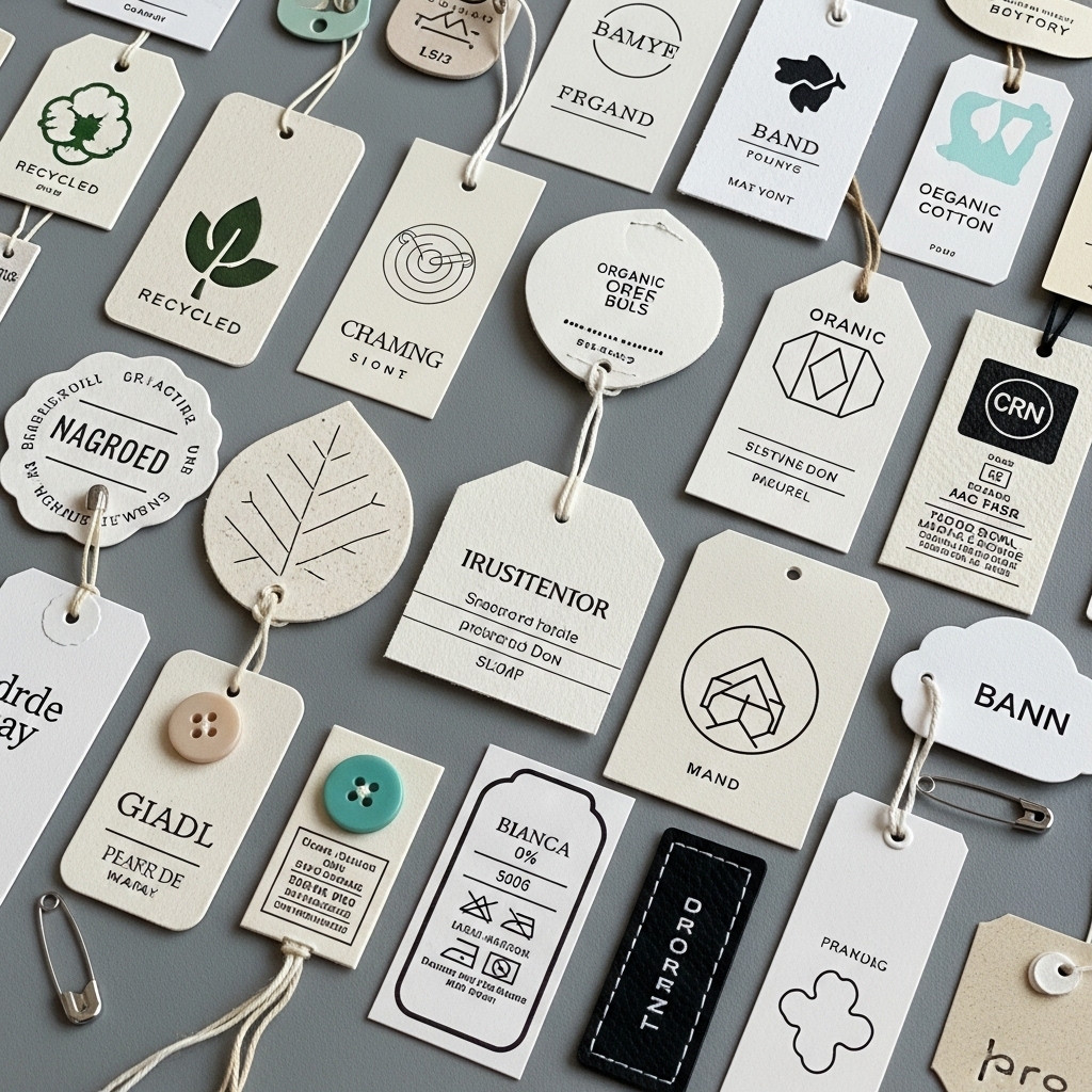 طباعة تاقات ملابس حسب الطلب