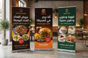 طباعة رول اب للمطاعم بجدة