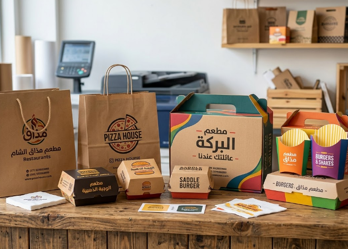 طباعة علب وكياس مطاعم بجدة