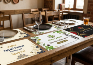 طباعة مفارش طاولة للمطاعم بالرياض