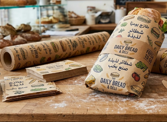 طباعة ورق تغليف ساندوتش بالرياض
