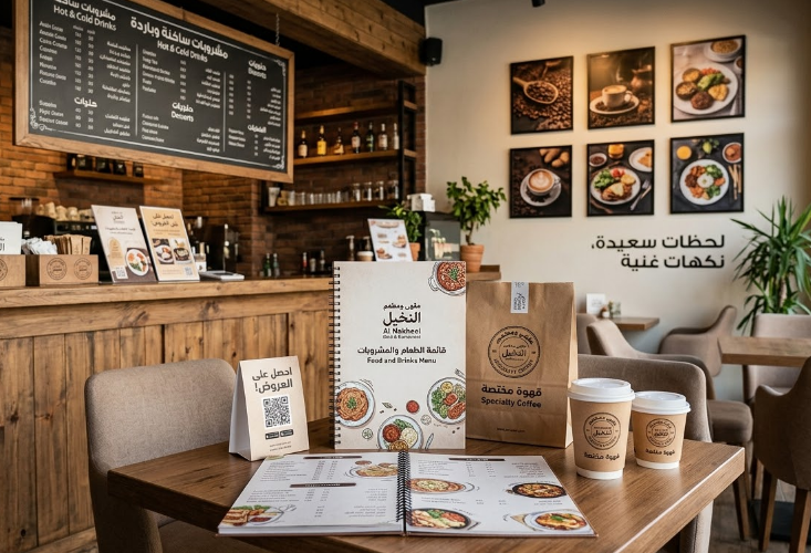 مطبعة للمقاهي والمطاعم بجدة